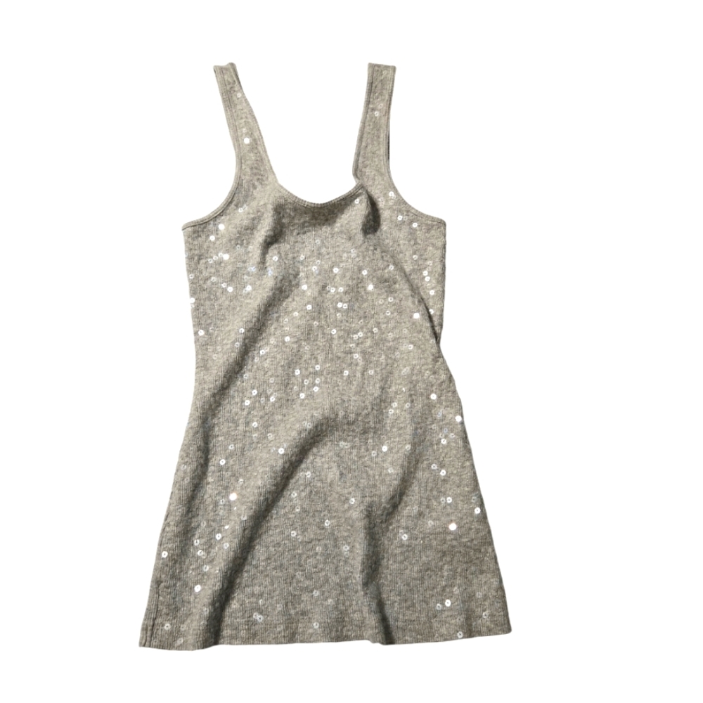 Express Sequence Ribbed Tank Top - Picture 2 of 5